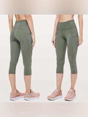 Lululemon Fast And Free Crop II *Nulux 19” Size 4